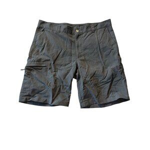 Columbia Mens Gray Nylon Cargo Shorts Size 38 With Zip Pocket